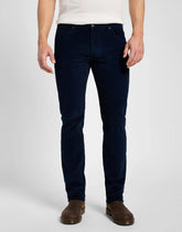 Męskie Spodnie Materiałowe Sztruksowe Lee Daren Zip Fly Rivet Navy 112355815 L707008607